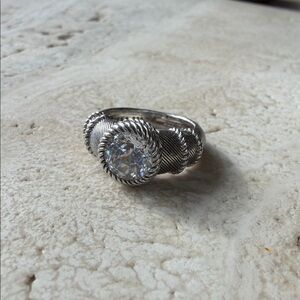 Judith Ripka sterling silver and CZ ring size 6